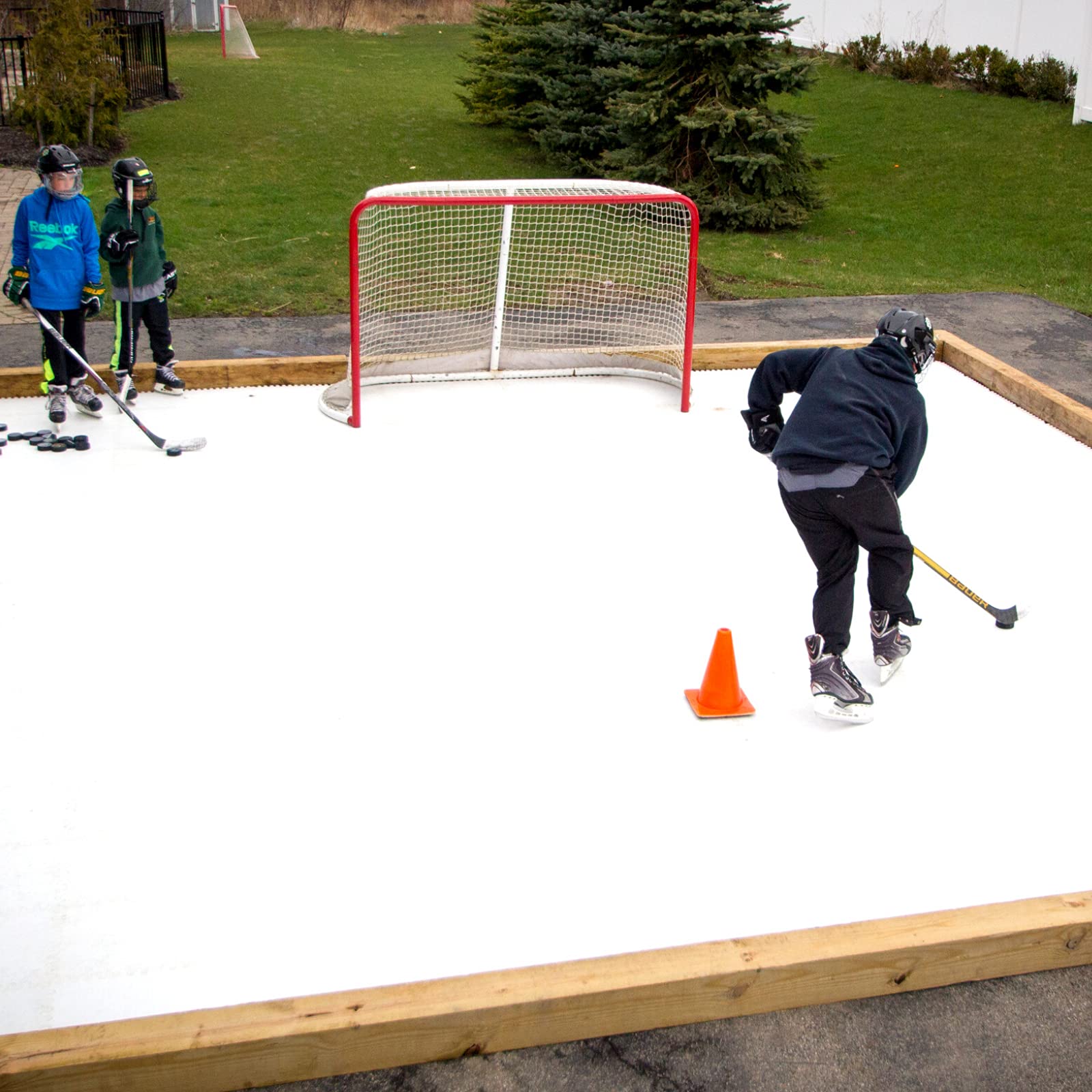 Skate Anytime - Synthetic Ice for Hockey - Skateable Artificial Ice Tiles - Back