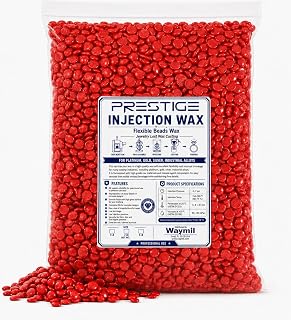 Prestige Red Injection Wax 5 lb – Jewelry Casting Wax for Gold, Silver & Platinum, Low Shrinkage, High Detail, Clean Burnout