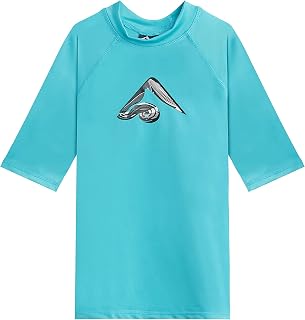 Kanu Surf Boy's Horizon UPF 50+ Sun Protective Rashguard Swim Shirt Rash Guard Shirt