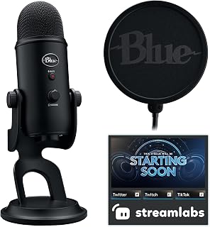 Logitech for Creators Vocal Condenser Microphone, USB Type-A, Blackout (988-000521) (Renewed)