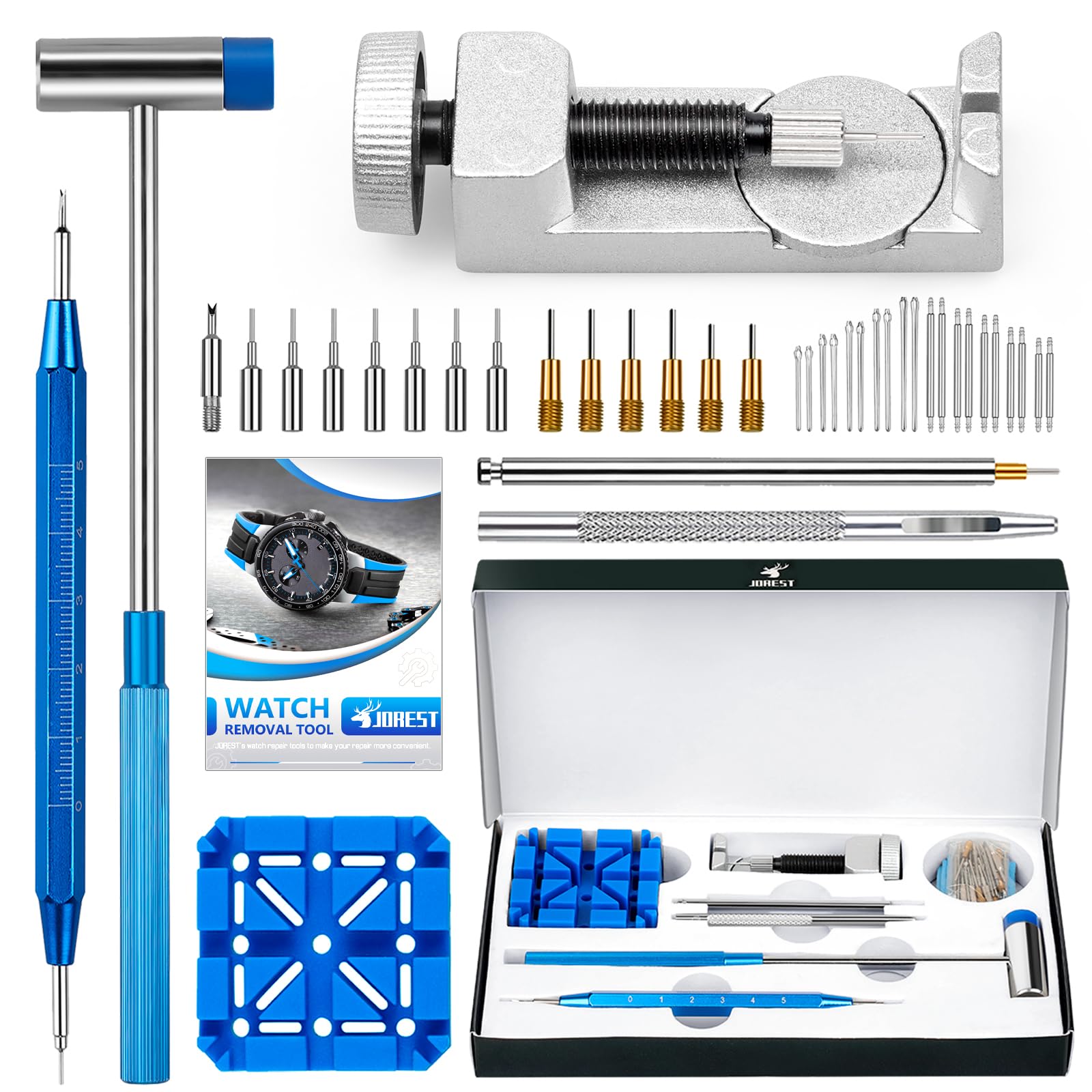 JOREST Watch Link Removal, Watch Repair Kit, Replace and Punch and Adjust the Br