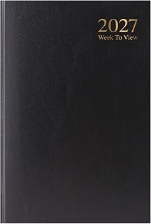 2027 Diary A5 Week to View - Black