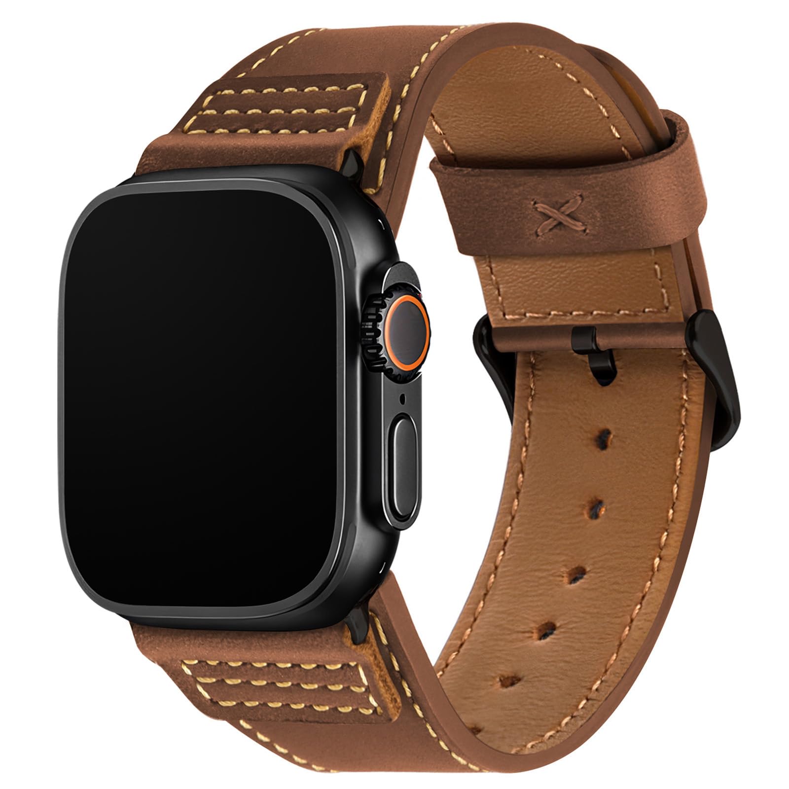 Wristitani Genuine Leather Strap Compatible With Apple Watch