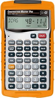 Calculated Industries 4065 Construction Master Pro Advanced Construction Math Feet-inch-Fraction Calculator for Contractors, Estimators, Builders, Framers, Remodelers, Renovators and Carpenters