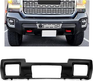 KUAFU Black Front Bumper Skid Plate Panel Compatible with 2015-2019 GMC Sierra 2500/3500 HD 4 Door Replace for Part Number 23178964 23178780 GM1053104C
