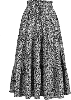 MSLG Women's Womens Floral Skirt Skirt (Pack of 1)