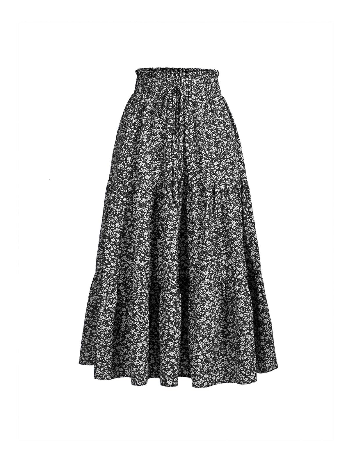 MSLG Women's Womens Floral Skirt Skirt (Pack of 1)