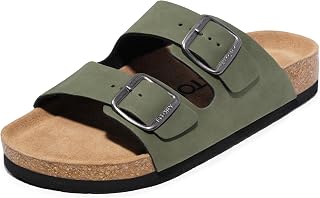 FITORY Men's Sandals, Cork Footbed Slip On Slides Size UK 6.5-13.5