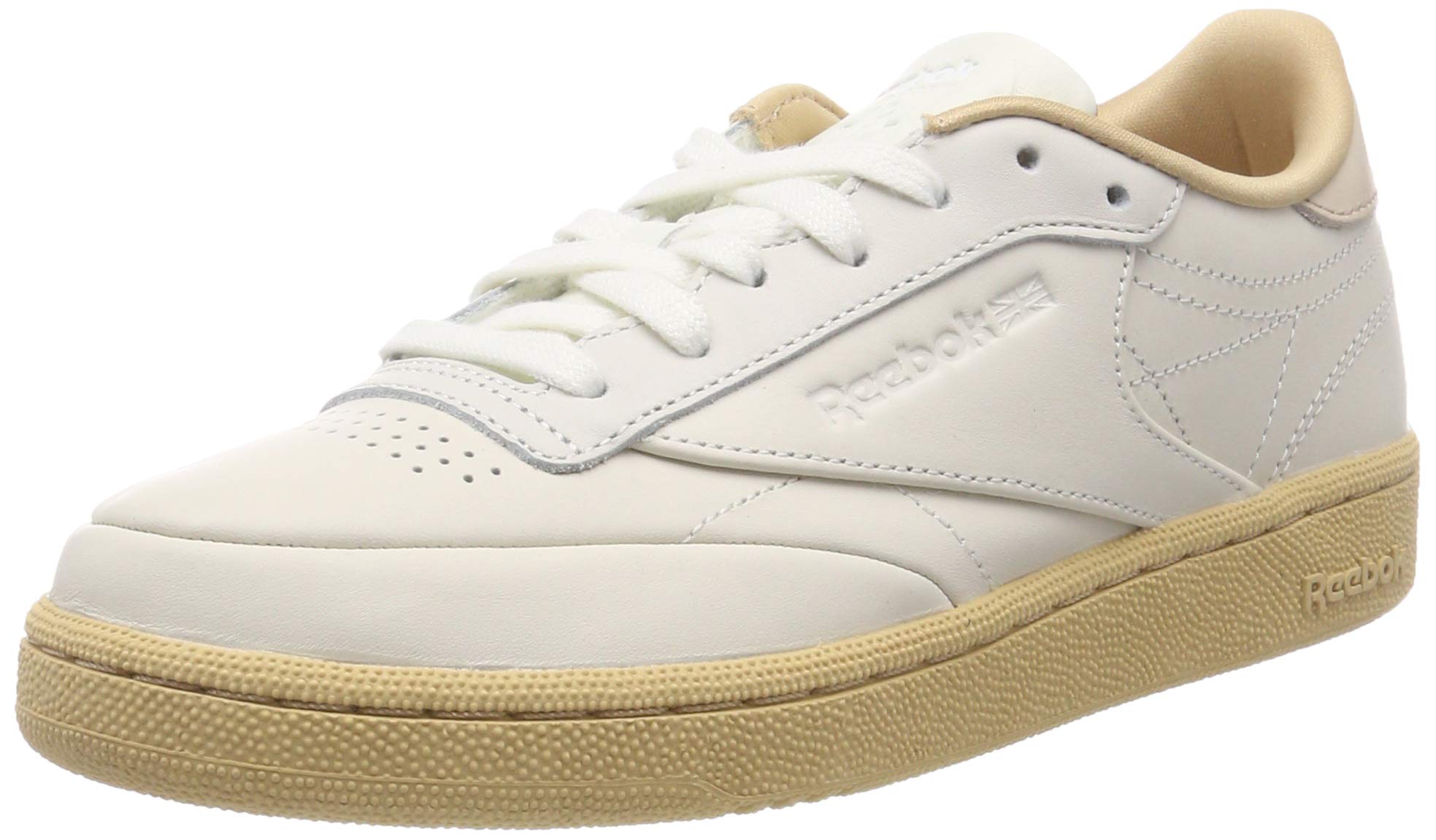 Reebok Women's Club C 85 Fitness Shoes, Multicolor Fld Edge Chalk Sahara White 0