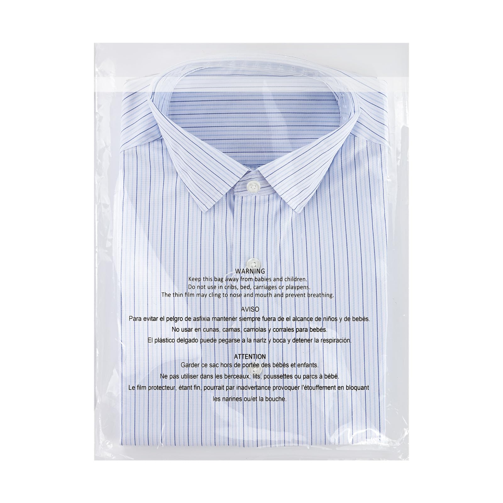 iMailer - 100 Count - 9" x 12" Clear Poly Bags with Suffocation Warning | Self S