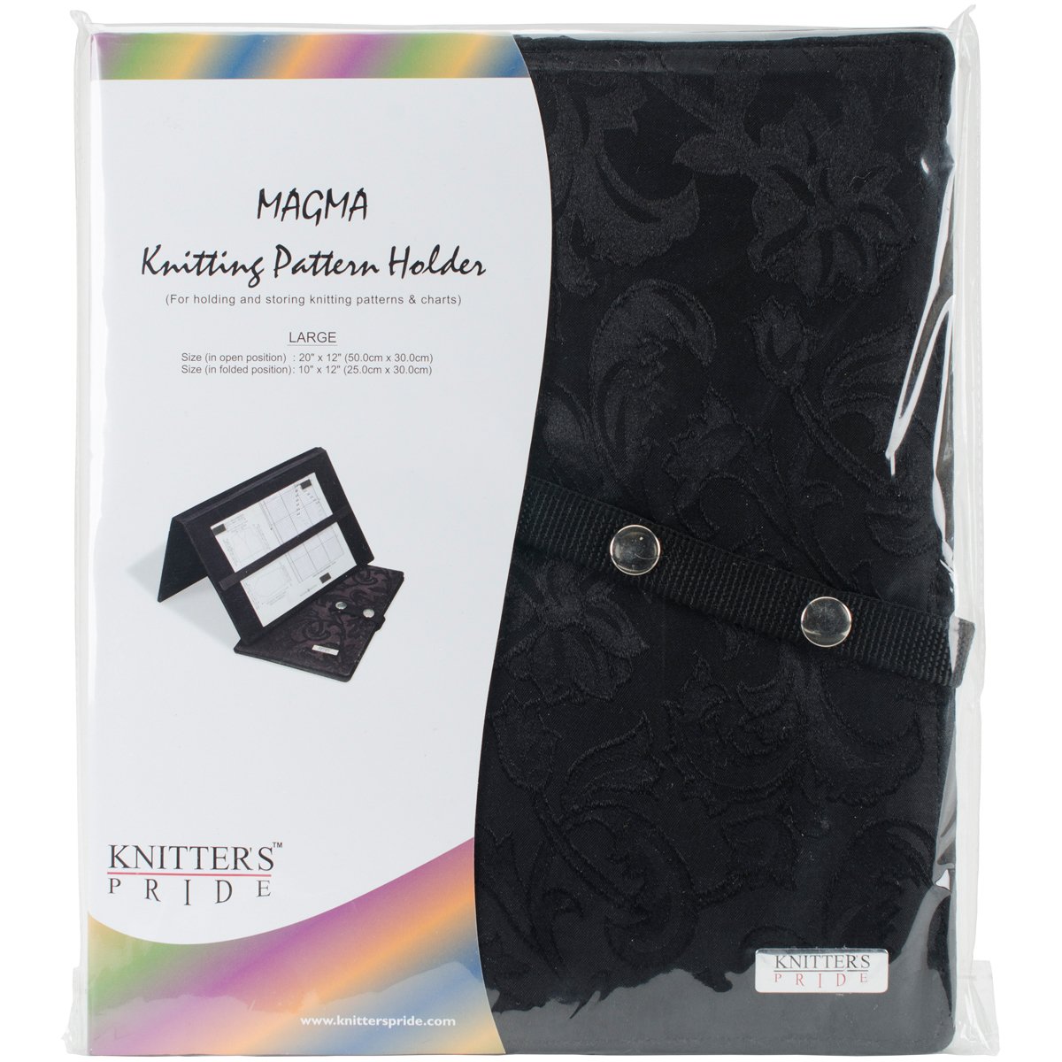 Knitter's Pride KP800112 Magma Knitting Fold-Up Pattern Holder, 19.65 X 11.81-In