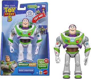Mattel Disney and Pixar Toy Story 5 Interactables Buzz Lightyear | 7-inch Playscale Talking Figure, Movie Phrases, Converses with Other Characters in the Line, JKV26