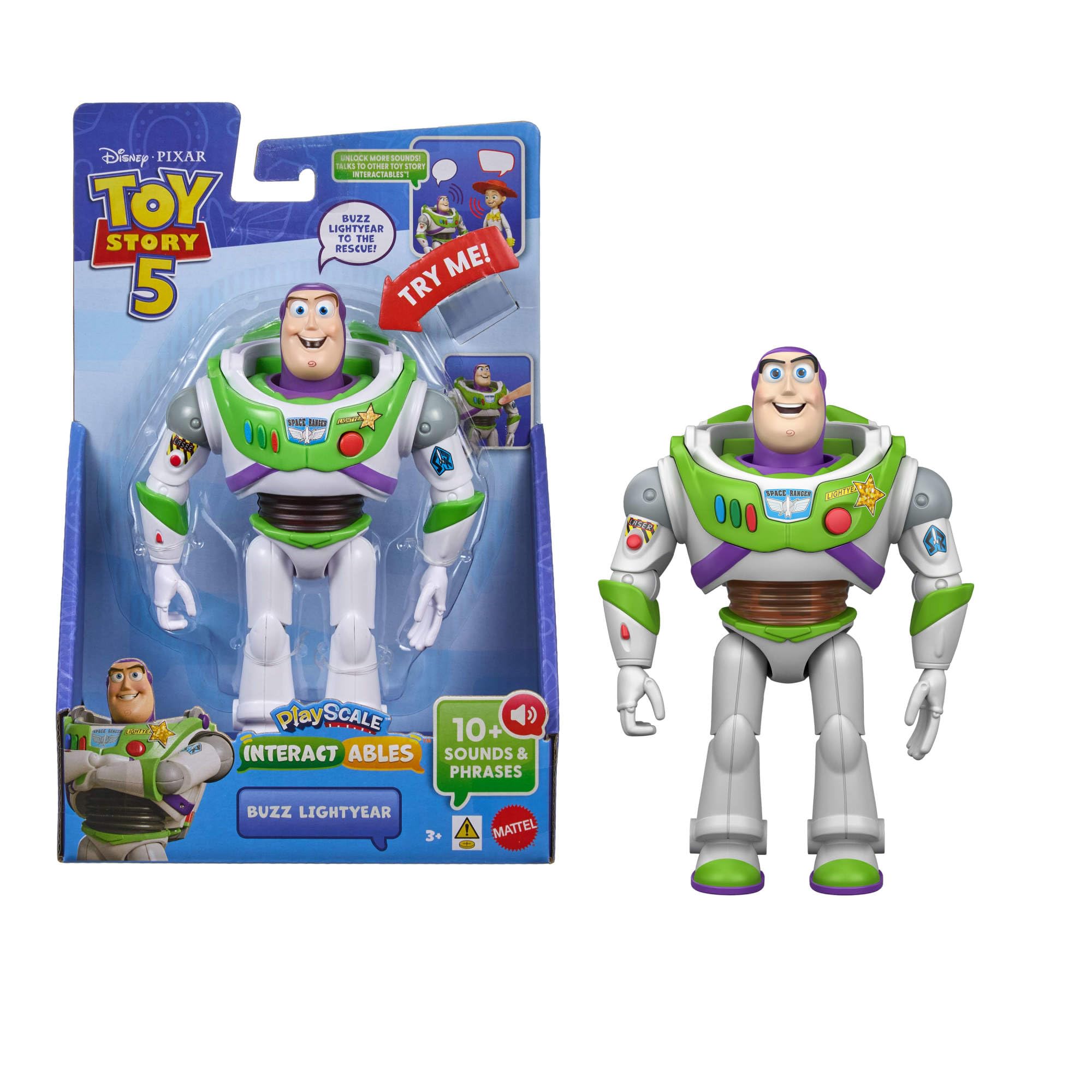 Mattel Disney and Pixar Toy Story 5 Interactables Buzz Lightyear | 7-inch Playsc