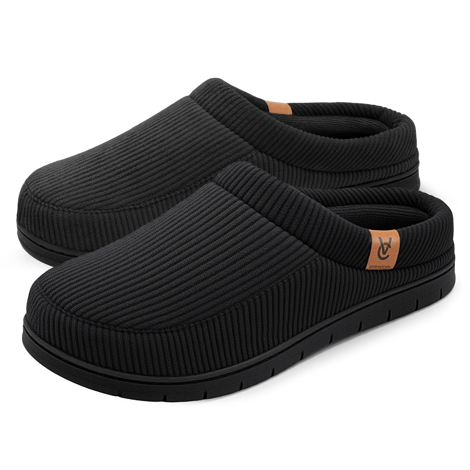 VeraCosy Men's Memory Foam Slippers Comfy Durable Moccasin House Shoes | Birthda
