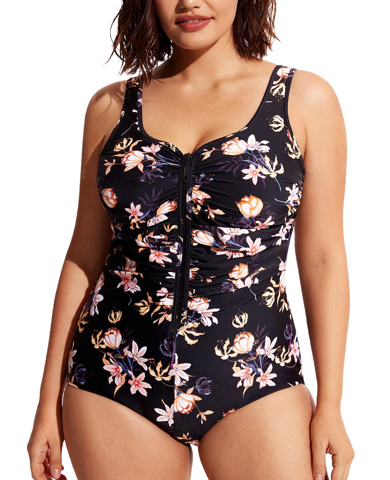 DELIMIRA plus size one piece swimsuit