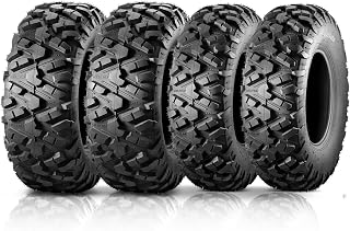 MaxAuto Set of 4 UTV ATV Tires 25x8-12 Front &amp; 25X10-12 Rear Tire, 6PR Tubeless, Four Wheeler Tires All Terrain Tire 25x8x12 Sport Mud-Tires 25x10x12 Off Road Tire, 4 Pack in 2 Packages