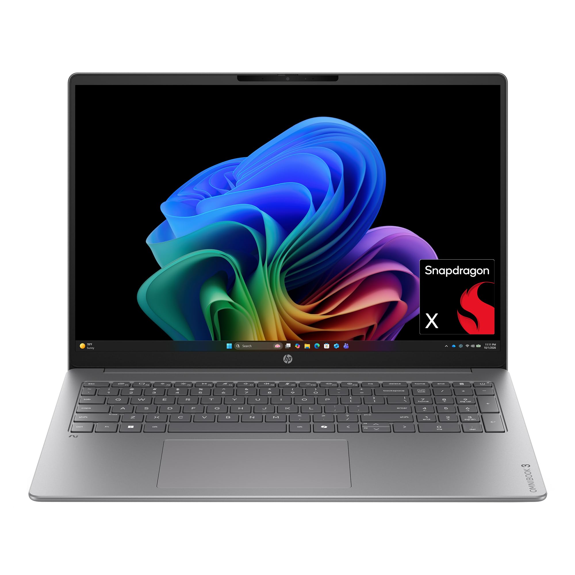 HP OmniBook 3 16 inch Laptop PC, 2K Display, AMD Ryzen 5 40, 16 GB RAM, 512 GB S
