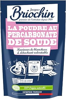 JACQUES BRIOCHIN Soda Percarbonate Powder, 500 g | Reviving whiteness, formidable stain remover, the end of yellowed textiles