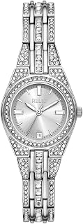 Relic by Fossil Women's Queen's Court Analog-Quartz Dress Watch with Stainless Steel Strap, Silver, 12 (Model: ZR11775)