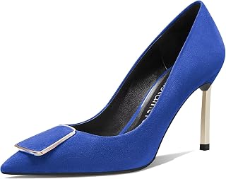 Castamere Women's Stiletto High Heel Closed Toe Pumps Slip-on Party Office Dress Cute Classic Shoes 8.5 cm Heels