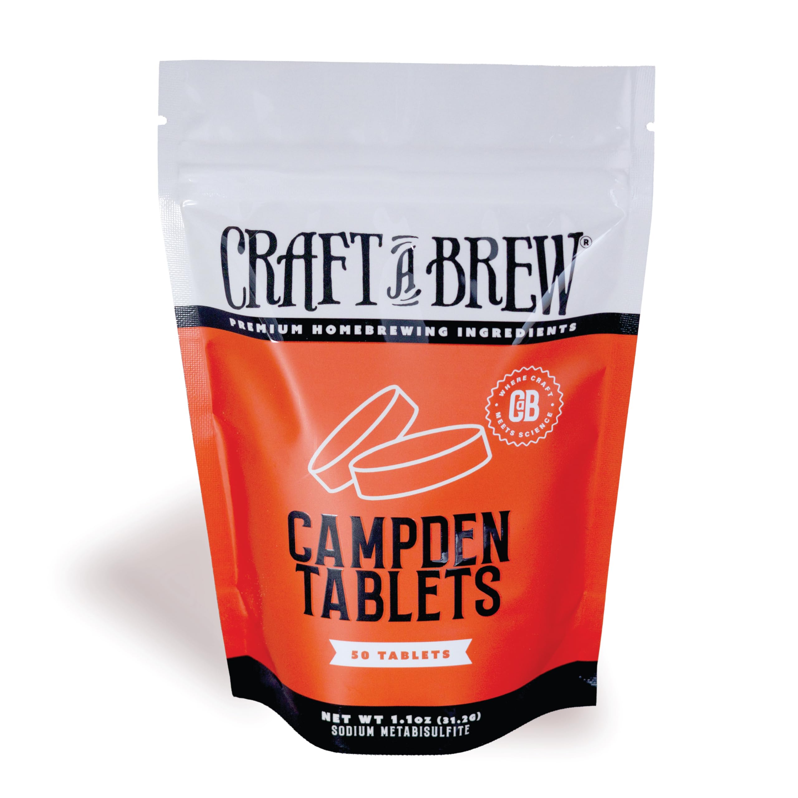 Craft A Brew - Campden Tablets - Sodium Metabisulfite - Sterilant for Winemaking