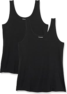 Amazon Essentials Women's Cotton Modal Tank Top in Plus Sizes, Multi-Pack