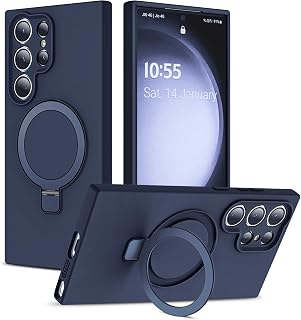 Case for Samsung Galaxy S23 Ultra with Stand,6.8" Dark Blue