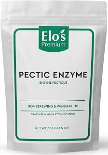 Pectic Enzyme Dry Powder (100g)| Packed in Canada| Juice Extraction Agent; Increase Juice Yields; Prevent Pectin Haze| Used for Homebrewing and Winemaking| by Elo’s Premium