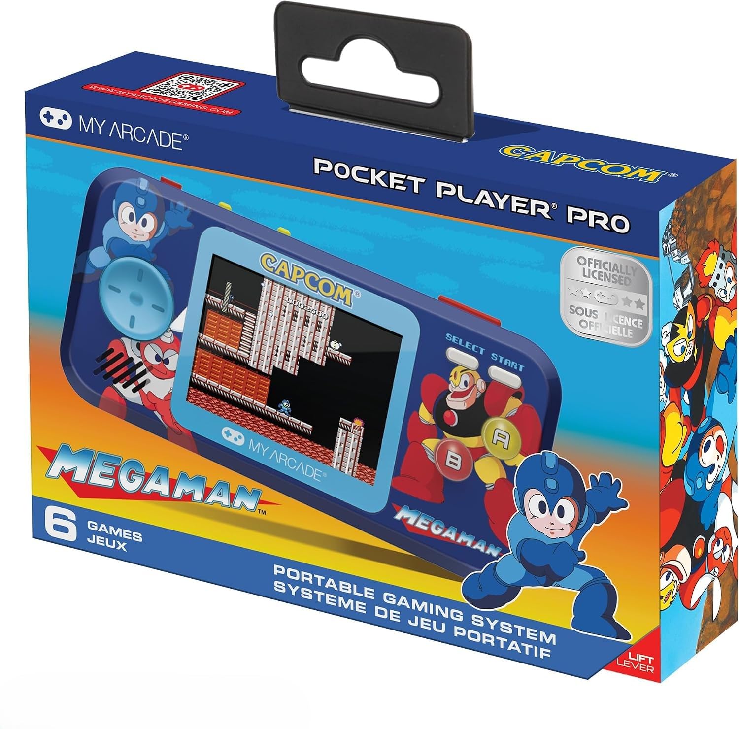 My Arcade Megaman Pocket Player Pro: Arcade Classics Capcom Console, 6 Games in 