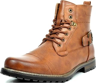 Bruno Marc Men's Motorcycle Boots Classic Chukka Boots