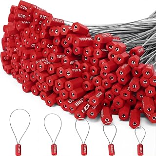 Nuogo 200 Pcs Red Steel Security Cable Seals