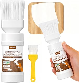 White Touch-Up Paint for Wood,Furniture, Cabinets,Metal,6.35 Oz | 2-in-1，Waterproof,No Sanding, Fast Drying, Water Based, Multi Surface