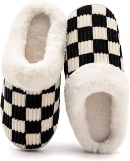 House Slippers for Women & Men Fuzzy Casual Indoor/Outdoor Shoes