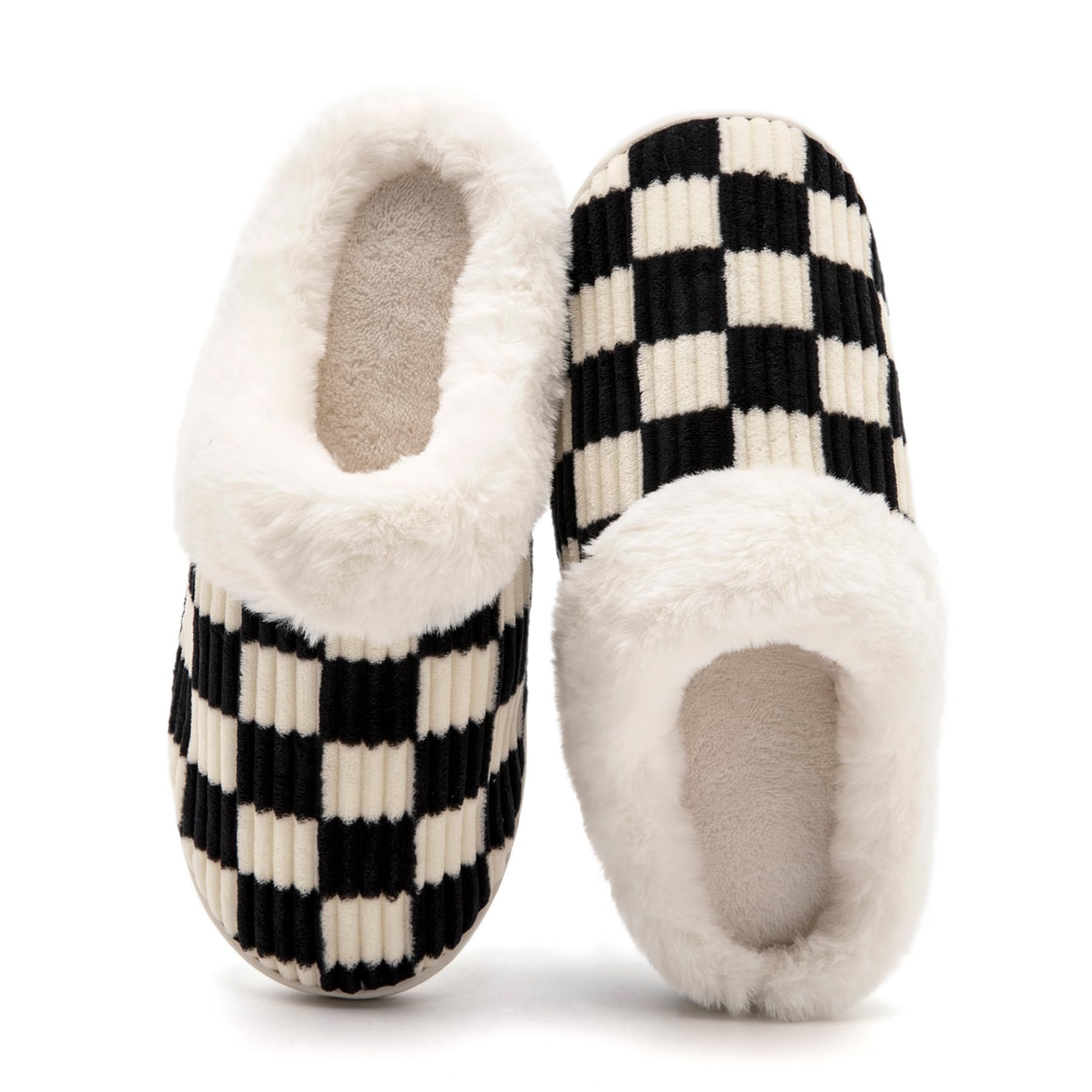 House Slippers for Women & Men Fuzzy Casual Indoor/Outdoor Shoes