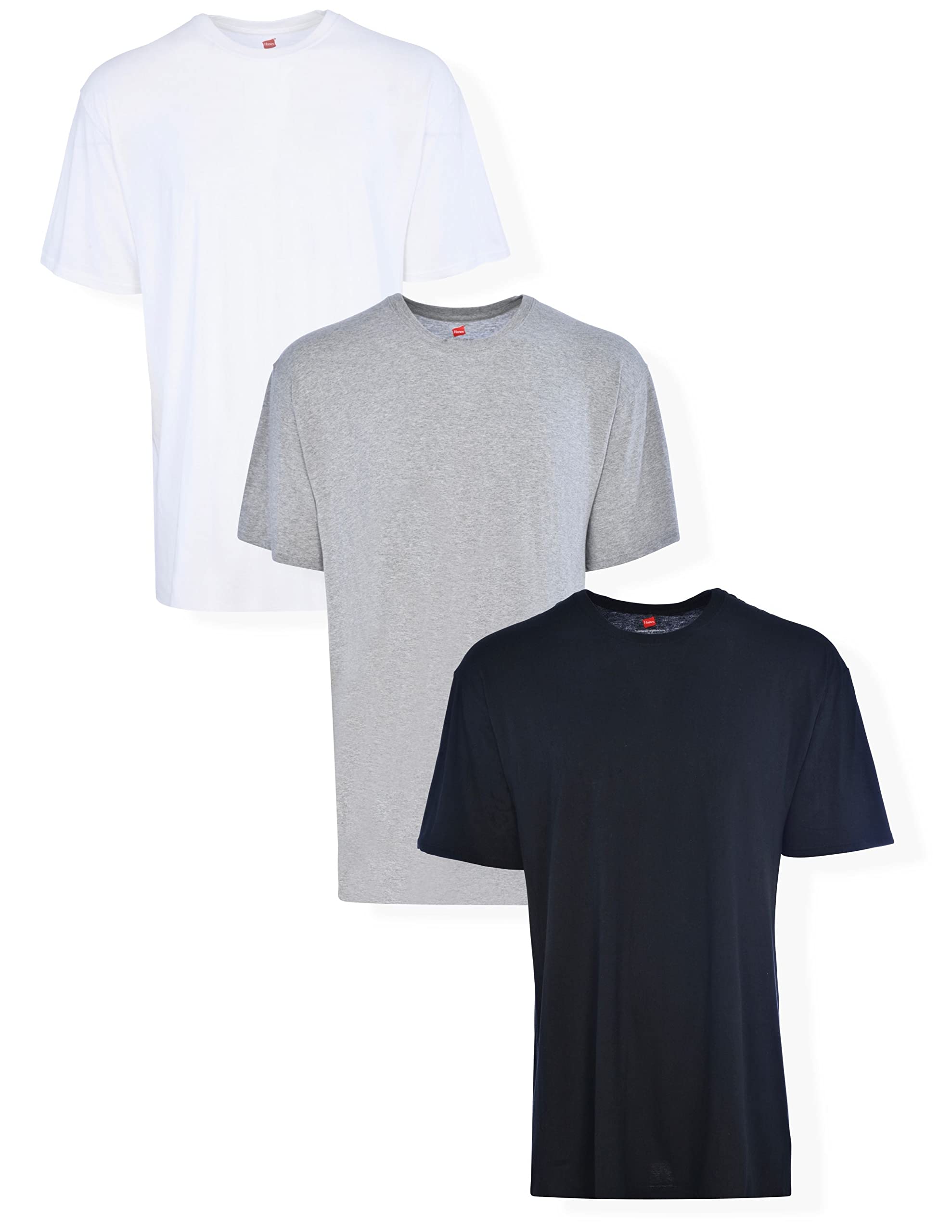 Hanes Men's Tagless Cotton Crew Undershirt – Multiple Packs and Colors