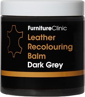 Furniture Clinic 16 Colours Dark Grey Nourishing Skin Recoloring Conditioner, Repair, Renews Absorbent Faded, Worn, Scratched Skin - Sofas, Car Seats, Shoes, Bags, Jackets