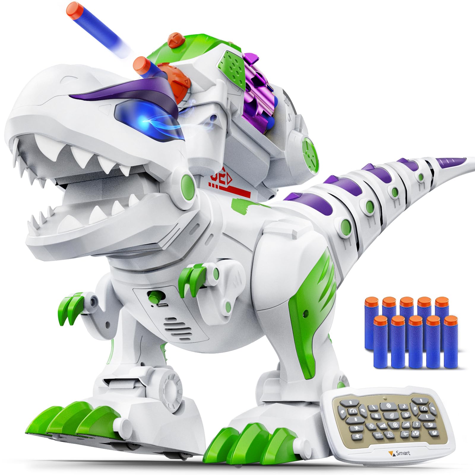 Ruko 8809 Dinosaur Toys for Kids, Large Rechargeable RC T-Rex, Green | Programma