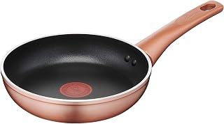 Lagostina Ramata Non-Stick Frying Pan Diameter 20 cm Copper Effect | Aluminium with Titanium Easy Coating, Thermo-Signal, Ergonomic Bakelite Handle, for Gas and Oven
