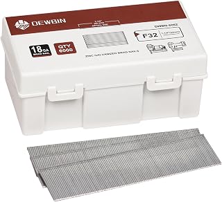 DEWBIN 18 Gauge Brad Nails, 6000 Counts 1-1/4-inch 18 GA Brad Nails, Galvanized Nails for Nail Gun, Finishing Nail Gun Nails for Pneumatic, Electric Brad Nailer Gun