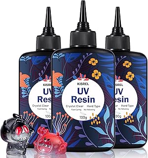 KISREL UV Resin 300g, Hard Type UV Resin Kit for Craft Jewelry Making | Upgraded UV Resin Kit, Crystal Clear Ultraviolet Curing UV Epoxy Resin for Craft