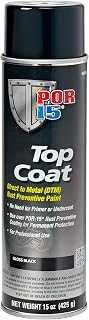 POR-15 Top Coat Spray Paint, Direct to Metal Paint, Long-term Sheen and Color Retention, 15 Fluid Ounces, Gloss Black
