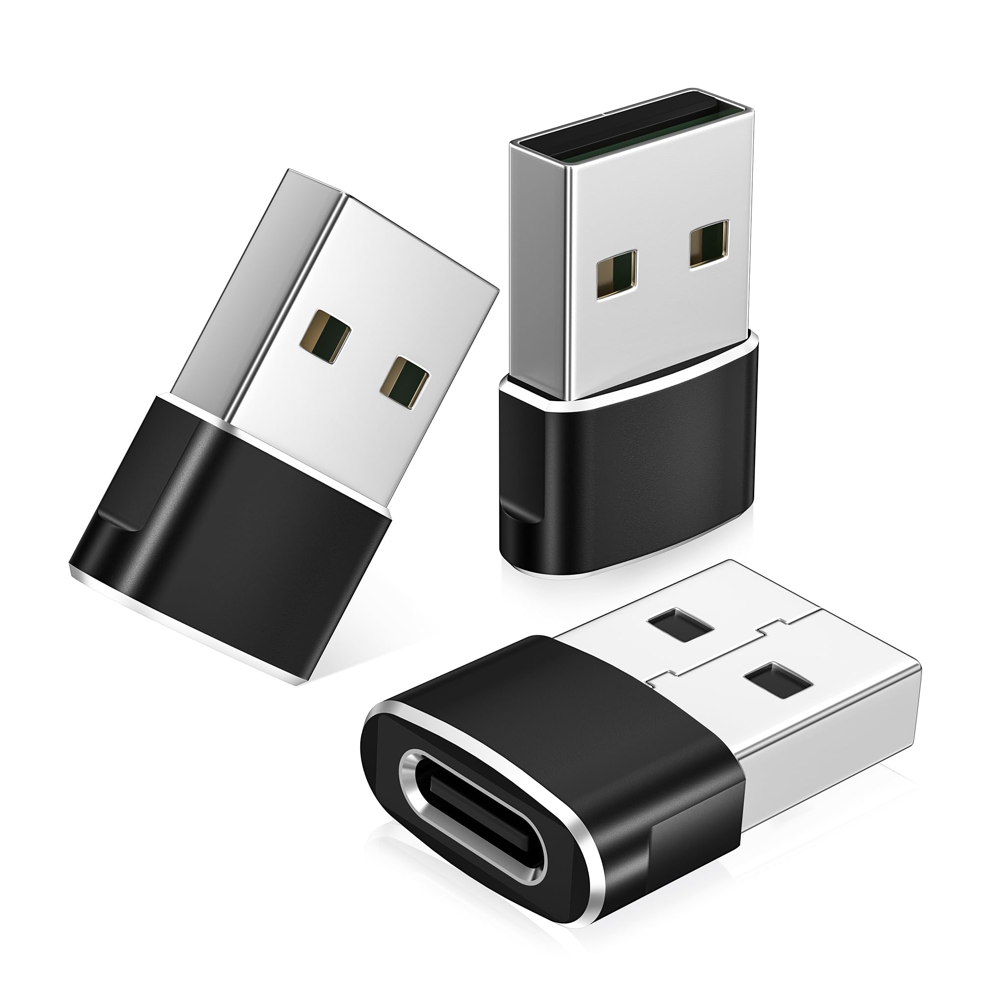 BASESAILOR USB to USB C Adapter,USBC Female to USB A Male Adapter 3Pack | Type C