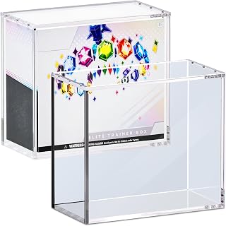 Kisbox ETB Protector Case, 5mm ETB Acrylic Display Case, Clear Ultra Acrylic Boxes for Display Compatible with Elite Trainer Box, Dustproof and Waterproof Display Box