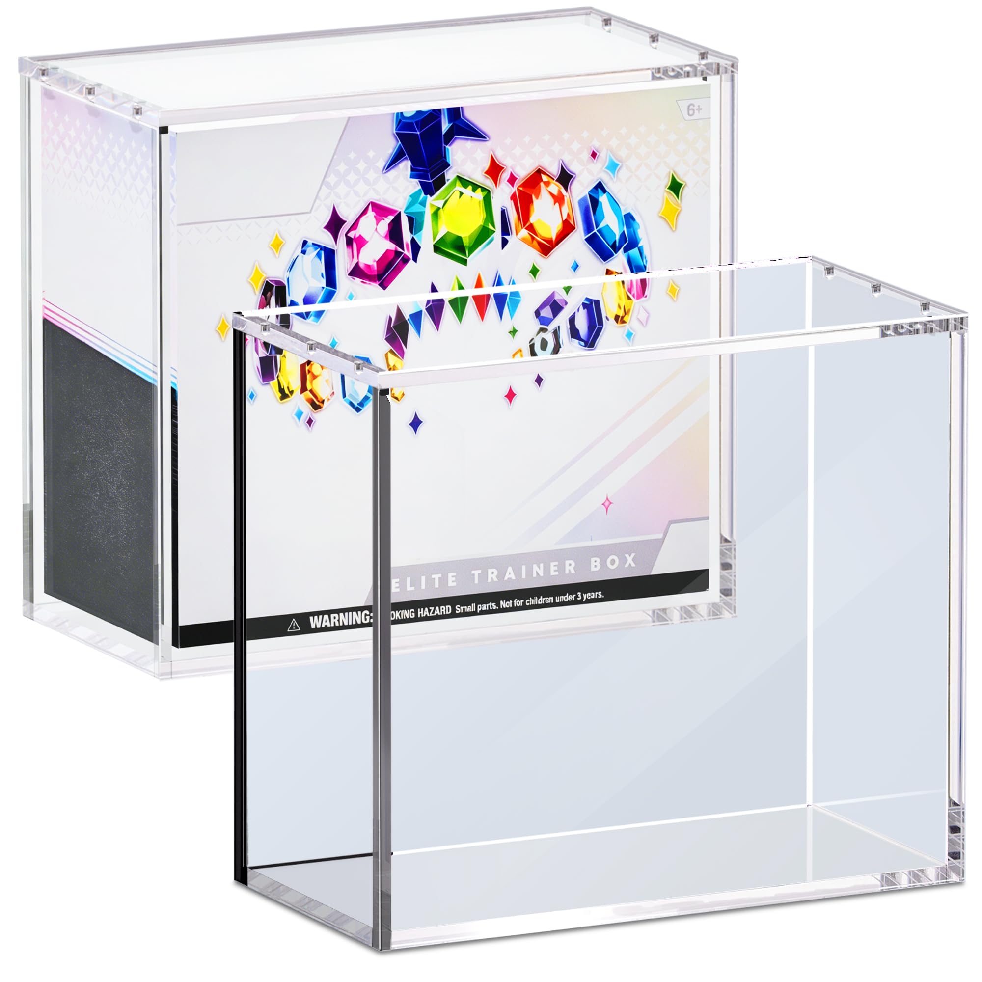 Kisbox ETB Protector Case, 5mm ETB Acrylic Display Case, Clear Ultra Acrylic Box