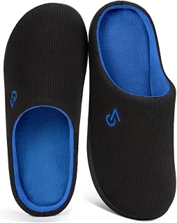 VeraCosy Men's Two-Tone Memory Foam Slippers