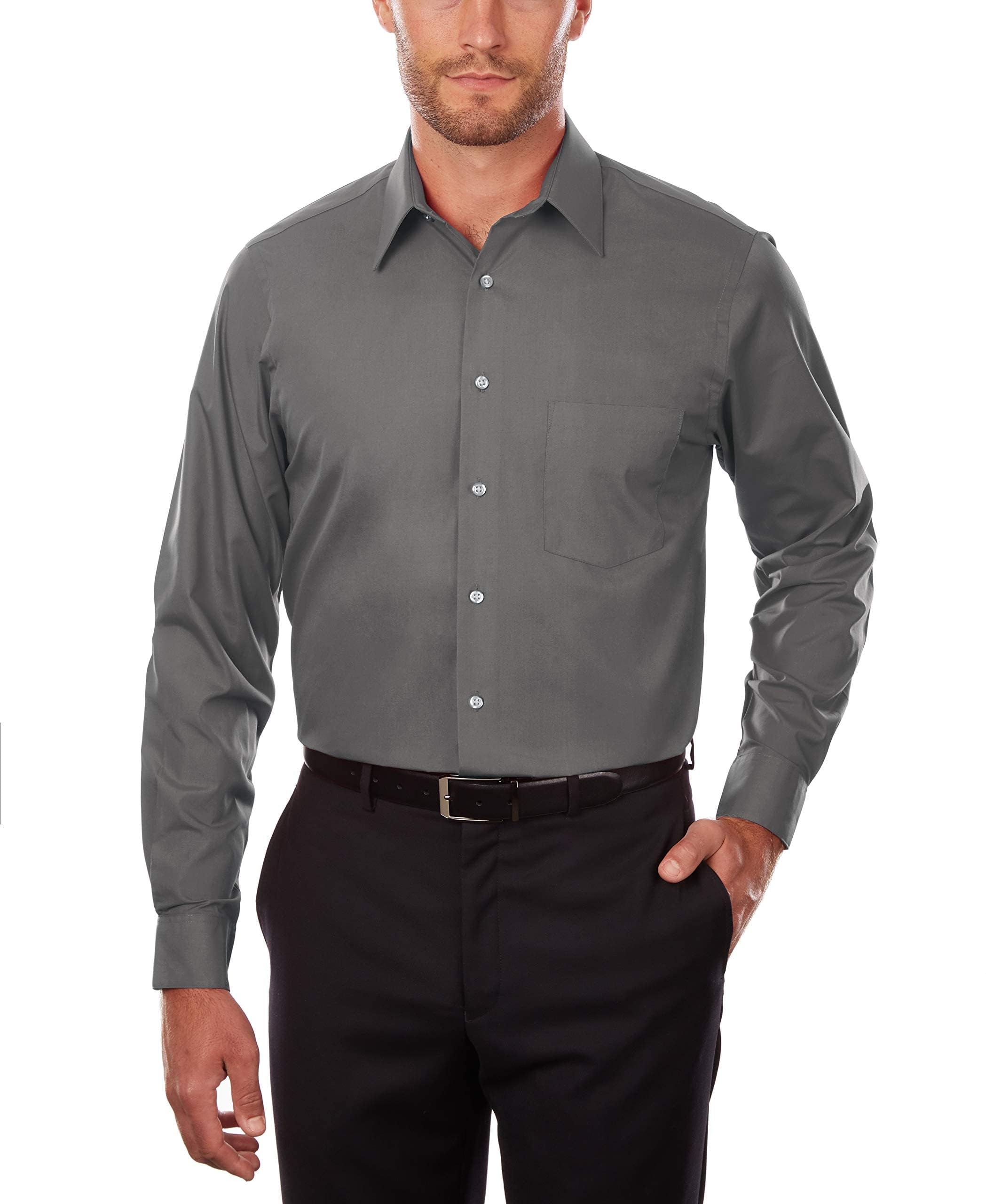 Van Heusen Big and Tall Poplin Dress Shirt Tall Fit Men's Dress Shirt (Pack of 1