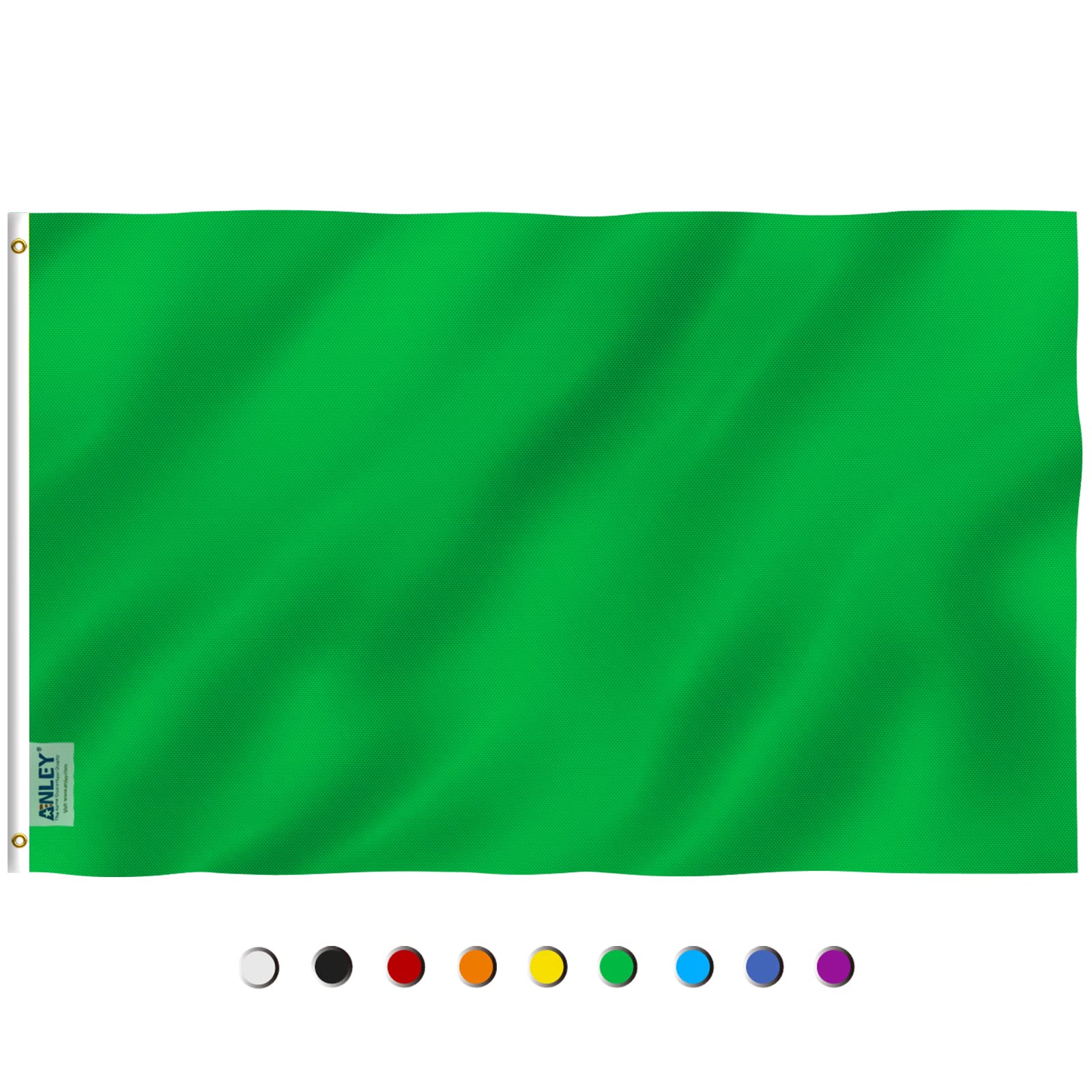 ANLEY Fly Breeze 3x5 Foot Solid Green Flag - Vivid Color and UV Fade Resistant -