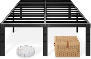 14 Inch Queen Bed Frame with Underbed Storage, No Box Spring Needed | Noise-Free & Easy Assembly, Heavy Duty Metal Platform, 12 Inch Underbed Clearance