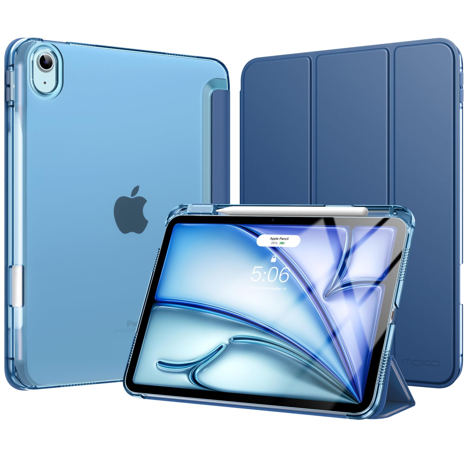 MoKo iPad Air 11 Inch (M4/M3/M2) 2026/2025/2024 Case, Navy Blue
