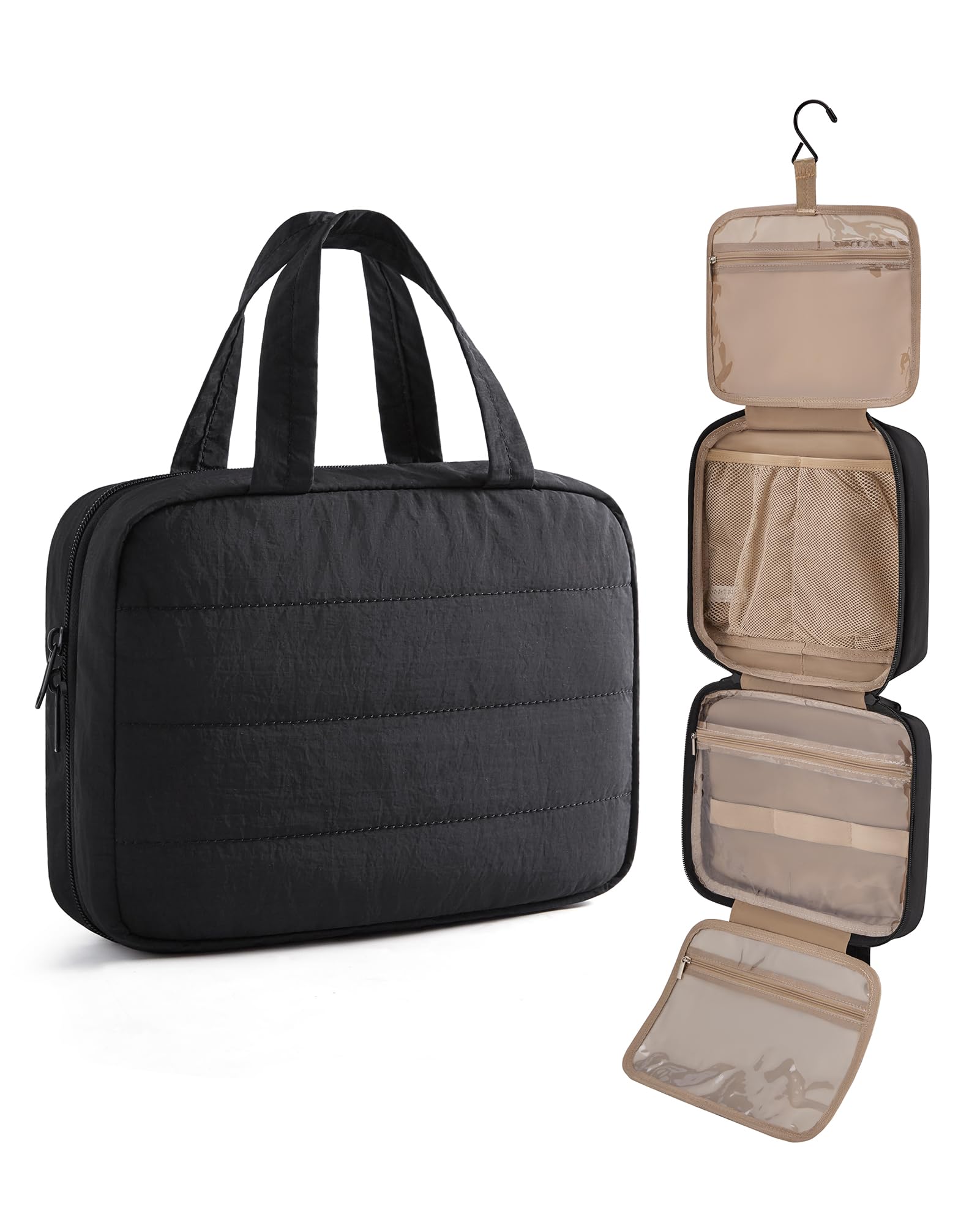 LIGHT FLIGHT Hanging Toiletry Bag for Women, Travel Wash Bag | Full-size Toiletr